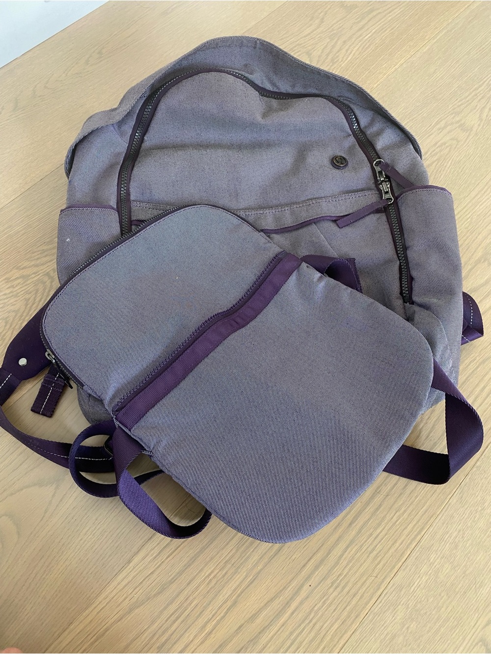 Lululemon Backpack with matching handbag Purple